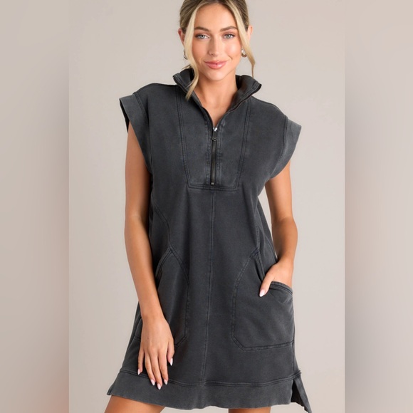 Daily Practice Dresses & Skirts - ANTHROPOLOGIE DAILY PRACTICE MERU ZIP FRONT DRESS